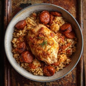 Arroz de Frango com Farinheira no Forno