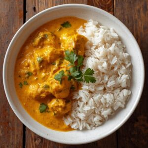 Frango com Caril com Arroz Basmati