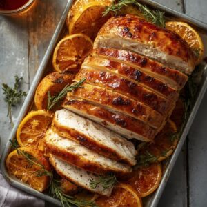 Peru Assado no Forno com Laranja