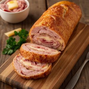 Rolo de Carne Recheado com Fiambre e Queijo