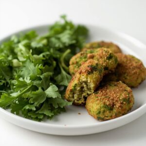 Croquetes de Brócolos com Salada