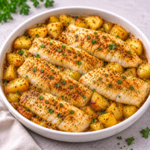 Filetes de Pescada no Forno com Batata
