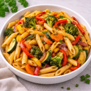Massa com Legumes Salteados
