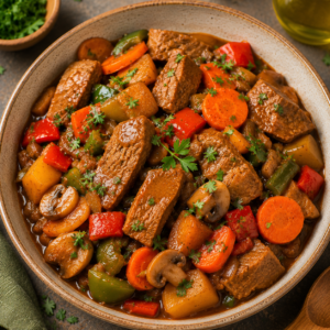 Guisado de Seitan com Legumes
